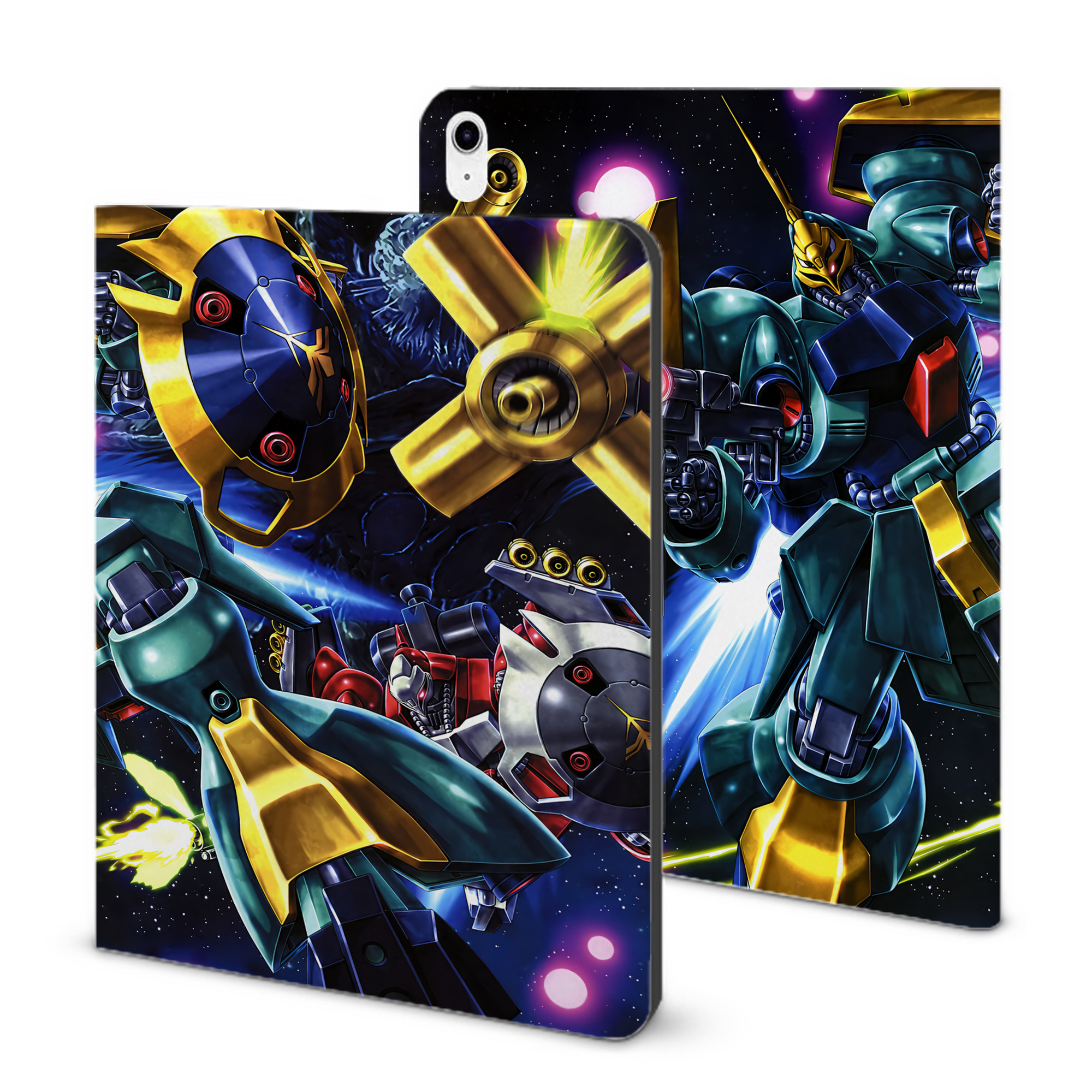 （画像用） 機動戦士ガンダム Mobile Suit Gundam IPad ケース ブック型 PUレザー TPU 耐衝撃 軽量 薄型 ペン収納なし 全面保護 IPad 各モデル対応